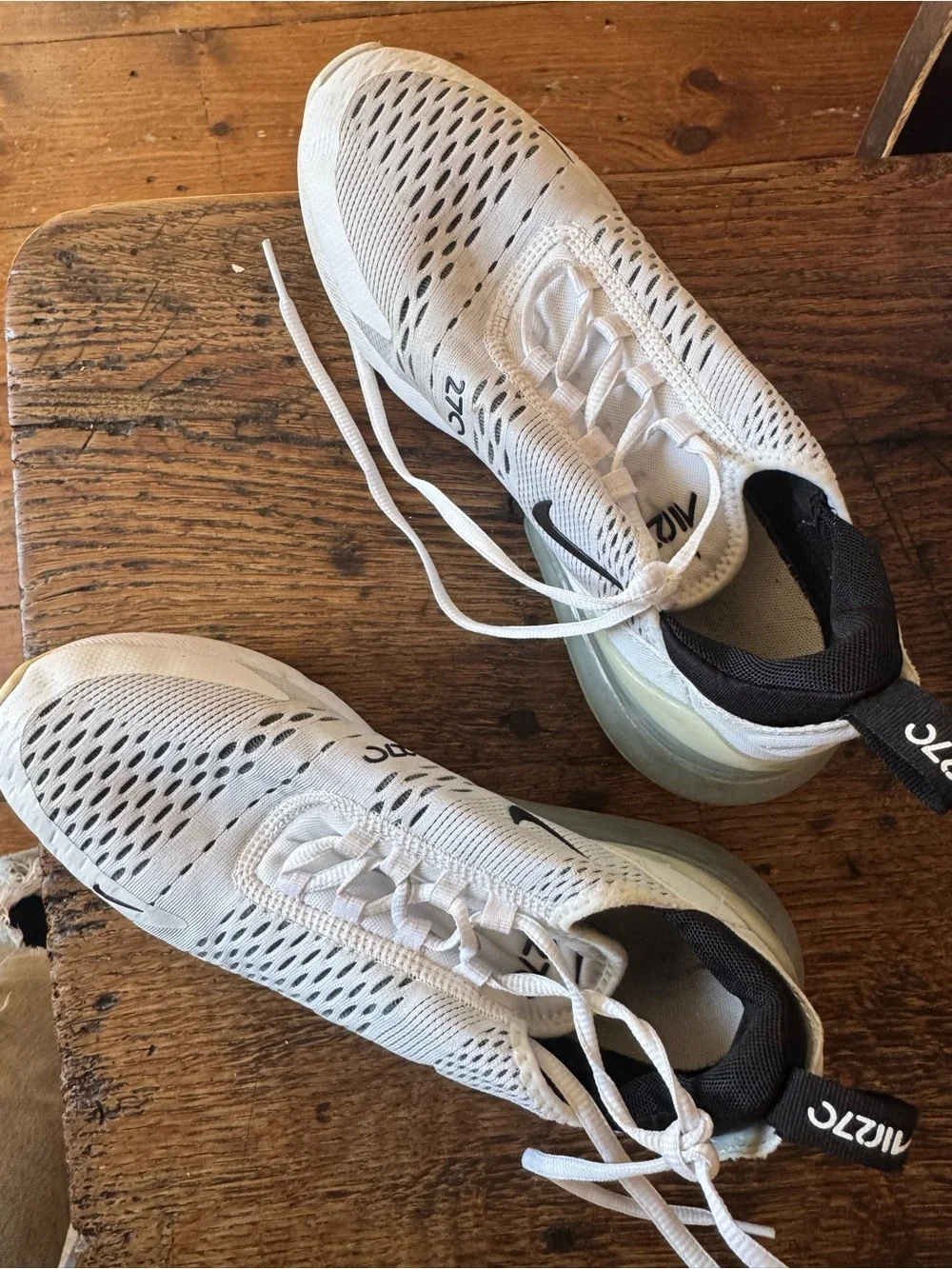 Nike Women’s Air Max 270 Sneakers - White with Black Accents